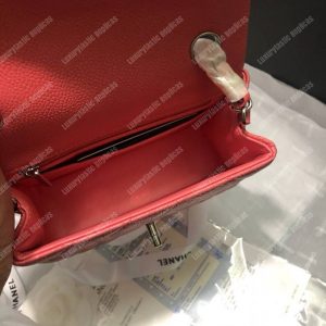 Chanel Mini Flap Bag Red - Image 4