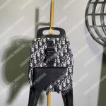 Dior Navy Blue Oblique Jacquard Mini Saddle Backpack