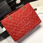 Chanel Large Shopping Tote Red
