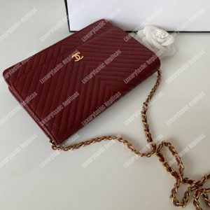 Chanel Wallet On Chain Burgundy - Image 6