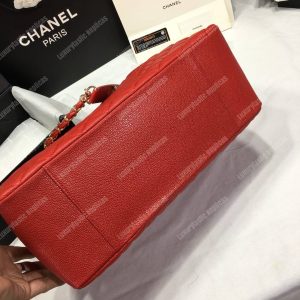 Chanel Large Shopping Tote Red - Image 6