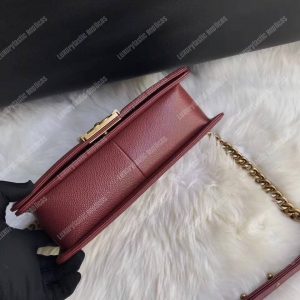 Chanel Boy Medium Handbag Burgundy - Image 6