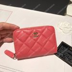 Chanel Classic Zipped Coin Purse Pink