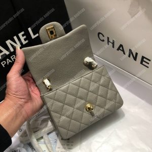 Chanel Mini Flap Bag Grey - Image 3