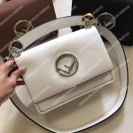 Fendi Kan I F White Leather Bag
