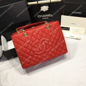 Chanel Large Shopping Tote Red - Image 3