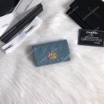 Chanel Boy Small Flap Wallet Blue