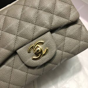 Chanel Mini Flap Bag Grey - Image 6