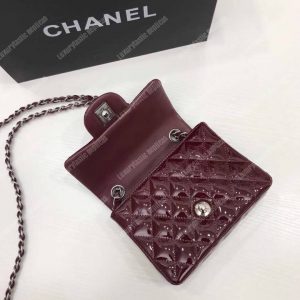 Chanel Mini Flap Bag Burgundy - Image 3
