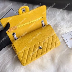 Chanel Medium Classic Handbag Yellow - Image 4