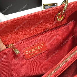 Chanel Large Shopping Tote Red - Image 9