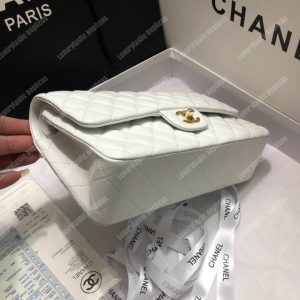 Chanel Medium Classic Handbag White - Image 5