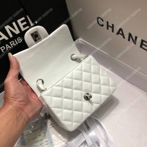 Chanel Mini Flap Bag White - Image 4