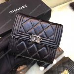Chanel Boy Small Flap Wallet Black