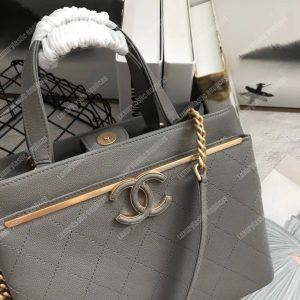 Chanel Large Shopping Bag Grey - Image 8