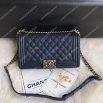 Chanel Boy Medium Handbag Blue