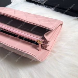 Chanel Classic Long Flap Wallet Lambskin Leather Pink - Image 7