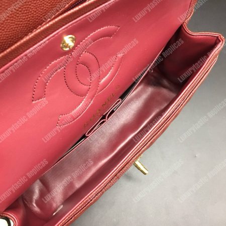 Chanel Classic Medium Handbag Burgundy - Image 3