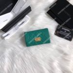 Chanel Boy Small Flap Wallet Green
