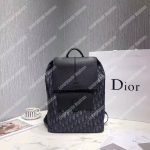 Dior Navy Blue Oblique Drawstring Motion Backpack