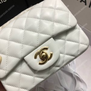 Chanel Mini Flap Bag White - Image 5
