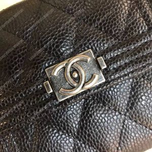 Chanel Boy Small Flap Wallet Black - Image 6