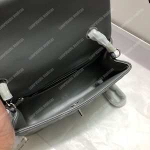 Chanel Mini Flap Bag Dark Grey - Image 3