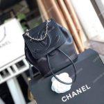Chanel Lambskin Gold-Tone Metal Backpack Black