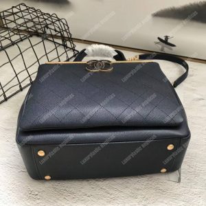 Chanel Large Shopping Bag Navy Blue - Image 6