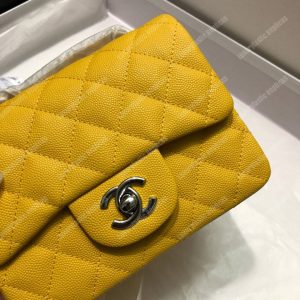 Chanel Mini Flap Bag Yellow - Image 6