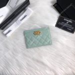 Chanel Boy Card Holder Light Green