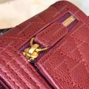 Chanel Boy Small Flap Wallet Burgundy - Image 6