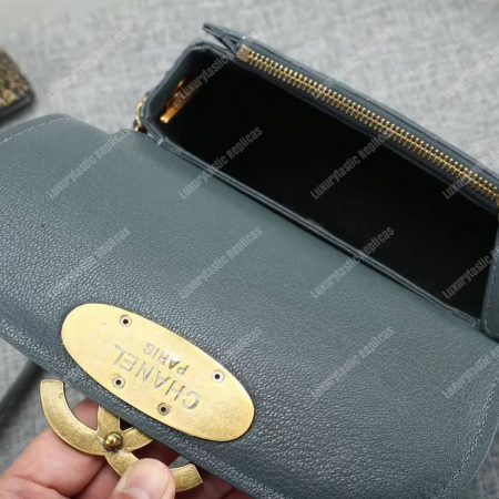 Chanel Medium Flap Bag With Top Handle Grey - Image 4