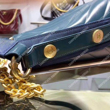 Chanel Hobo Handbag Blue - Image 5