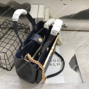 Chanel Large Shopping Bag Navy Blue - Image 4