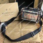 Burberry Vintage Check And Leather Crossbody Bag Archive Beige