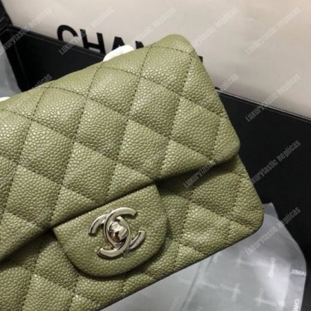 Chanel Mini Flap Bag Green - Image 6