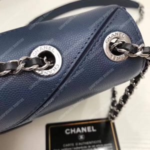 Chanel Medium Flap Bag Blue - Image 6