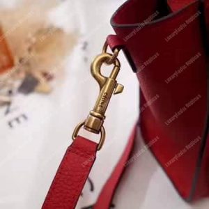 Celine Nano Luggage Tote Red - Image 4