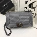 Chanel Boy Handbag Grey