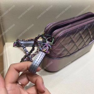 Chanel Clutch With Chain Purple Metallic - Image 3