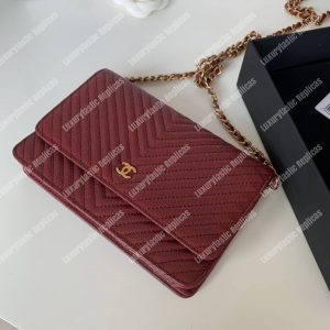 Chanel Wallet On Chain Burgundy - Image 5