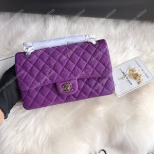 Chanel Medium Classic Handbag Purple - Image 7
