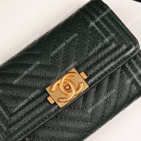 Chanel Boy Chanel Flap Card Holder Black - Image 6