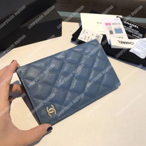 Classic Passport Holder Caviar Leather Blue - Image 3
