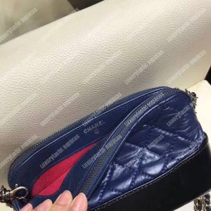 Chanel Clutch With Chain Blue And Black - Image 4