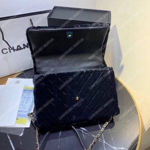 Chanel Flap Bag With Top Handle Black - Image 6