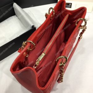 Chanel Large Shopping Tote Red - Image 8