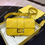 Fendi Baguette Yellow Leather Bag