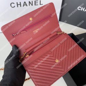 Chanel Wallet On Chain Burgundy - Image 8